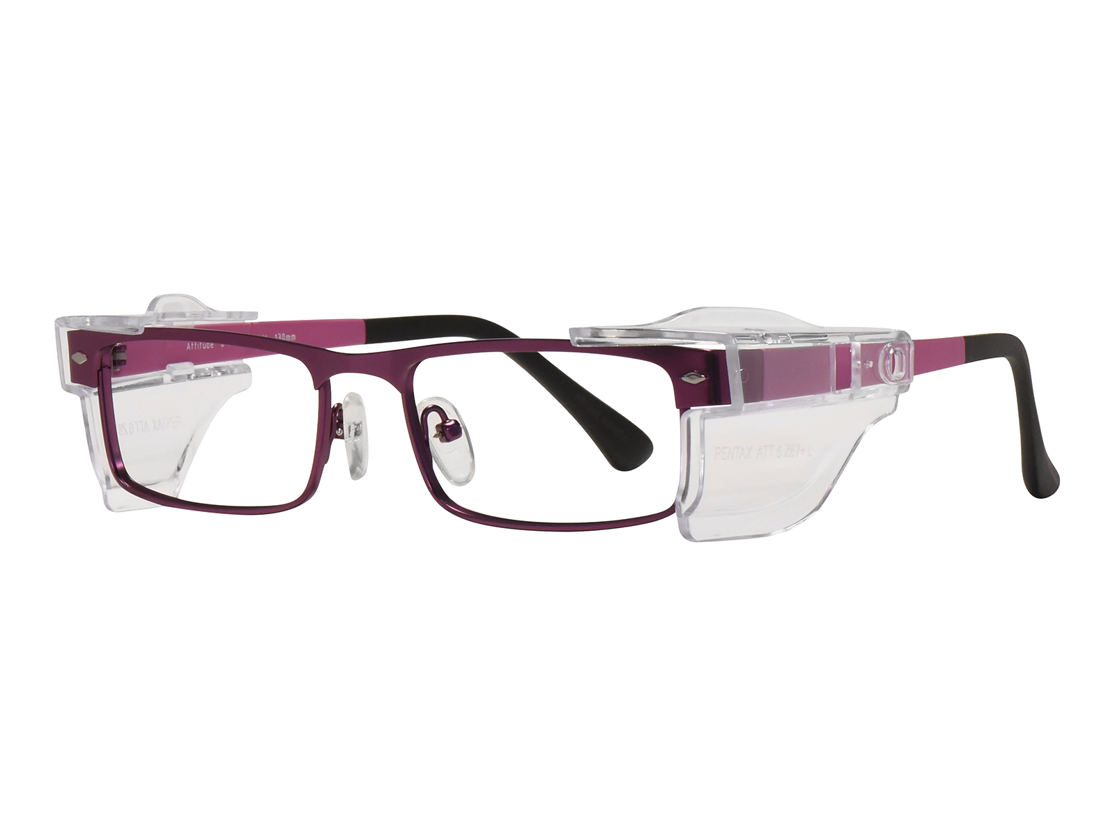 Stainless Steel Prescription Safety Glasses - Matte, Violet, Pink