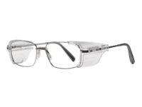 PENTAX CLASSIC 1 Stainless Steel Prescription Safety Glasses - Silver, Quarter