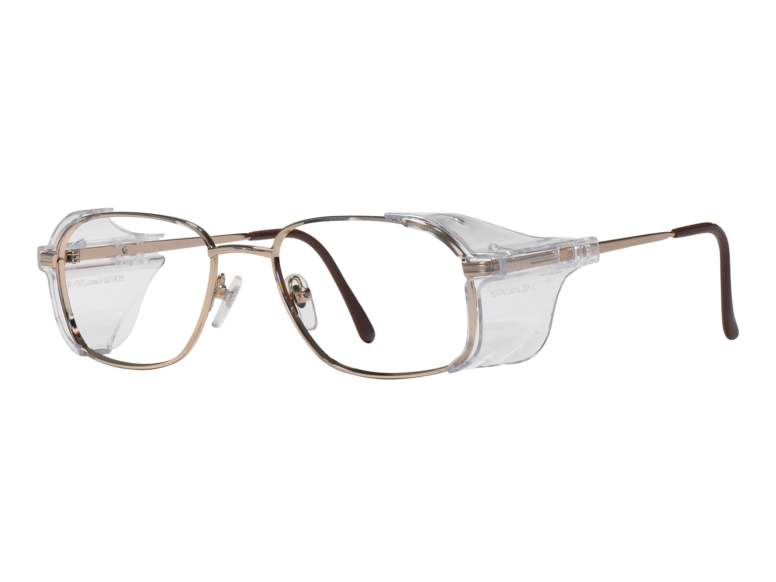 Metal Prescription Safety Glasses - Gold, Quarter