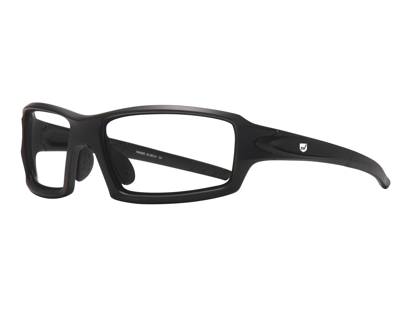 SAFEVISION RANGER Plastic Prescription Safety Glasses - Matte Black, Quarter